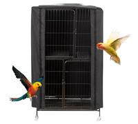 Large Bird Cage Cover, Breathable Parrot Protection, 36.22x25.2x48.03 Inches Black-out Guard, Washable Nighttime Shield, Professional Heavy Style with Zipper, Durable Supply for Parakeet Cockatiel Use