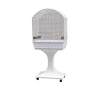 Large Bird Cage for Parrots and Budgerigars - Metal Breeding and Travel Cage with Wheel for Cockatoos and Cockatiels