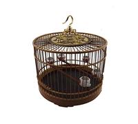 Large Bird Cage Indoor and Outdoor Bird Cage Bamboo Luxury Bird Villa Chinese Style Retro Design Diameter 29cm Parrot cage Times