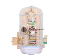 Large Bird Cage Round Metal Flight Cage Jaulas Para Pájaros for Parrot Lovebirds Finches Parakeets Budgie Parrotlet Finch
