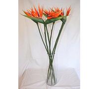 Large Bird of Paradise Stems - 90 cm Long Artificial Strelitzia Flowers - 6 Stems