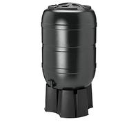 Large Black 210 Litre Water Butt With Stand, Filler, Tap & Lockable Lid