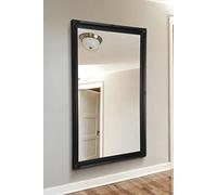 Large Black Antique Style Rectangle Wall Mounted Mirror 5Ft6 X 3Ft6 167x106cm