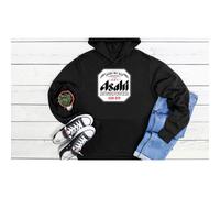 (Large, Black) Asahi Super Dry Japanese Beer Black Grey Men Women Unisex Hoodie
