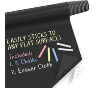 Large Black Board Sticker - Printable Wall Sheet, Chalk Boards| Durable Self Adhesive Board, Creative Classroom with Memo Message Reminder for Home Office in Bedroom Display Art