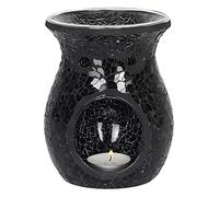 Large Black Crackle Oil Burner