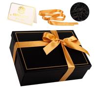 Large Black Gifts Boxes with Magnetic Lids,Luxury Gift Box Set,25 x 19 x 9cm, with Contains Card,Ribbon,Shredded Tissue Paper,for Christmas Birthday Wedding Anniversary