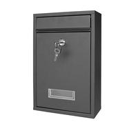 LARGE BLACK LETTER POST MAIL BOX WALL MOUNTED POST BOX WITH KEYS | SIZE: 215XH320XD90MM | Large capacity storage | Come with secure lock and 2 keys |