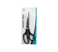 Large Black Metal Scissors, 21.5cm - Easy Grip Handles, Versatile for Home & Office Use, 1 Piece