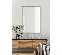 Large Black Modern Design Wall Mirror from Our Manhattan Range 92cm X 61.5cm.