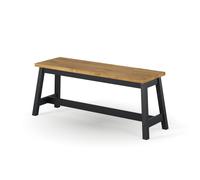 Core Products Corona Black Live Edge Large Dining Bench, Black