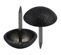 Large Black Powder Coated Upholstery PINS - 16mm Head - 16mm PIN - Stud Tacks (10)
