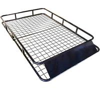 Large Black Steel Folding Roof Rack Basket Tray Luggage Cargo Carrier with Bars 1.6M