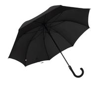 Large Black Umbrella Classic Automatic Open With Crook Handle Hook Wedding Brolly Walking Brolly Mens Gents Ladies Gents Womens Strong Rain Auto Strong (1 x Large Black Hook Handle)
