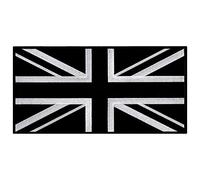 Large Black Union Jack Embroidered Patch British Flag UK Great Britain Iron-On