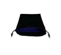 Large Black Velvet Drawstring Pouch, Blue Velvet Lining Inside,11 x 13.5 inches. Great Bag for Organizing and Storage at Home or When Traveling. Great for Gifts, Makeup, Jewelry, Game Accessories.,