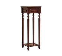 Large Black Walnut Flower Pedestal Stand - American Classical Tall Plant Rack for Indoor Living Room Decor - Elegant Home Decoration and Display Solution
