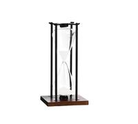 Large Black/White Iron Craft Hourglass Timer 30/60 Minutes Modern Sand Timer for Kitchens Home Office Desk Decoration User Friendly Sand