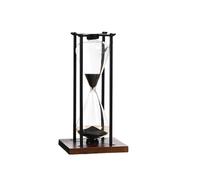 Large Black/White Iron Craft Hourglass Timer 30/60 Minutes Modern Sand Timer for Kitchens Home Office Desk Decoration User Friendly Sand