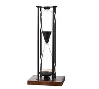 Large Black/White Iron Craft Hourglass Timer 30/60 Minutes Modern Sand Timer for Kitchens Home Office Desk Decoration User Friendly Sand