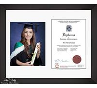 Large Black Wooden Frame A4 10x8 Photo 8x10 Picture Certificate Graduation Diploma Wedding Handmade in UK