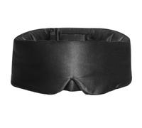 Large Blackout Sleep Mask with Adjustable Strap, 100% Mulberry Silk Eye Mask for Sleeping, Breathable Pure Silk Blindfold for Men and Women, Black