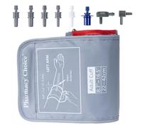 Large Blood Pressure Armband for Adults Compatible with Most Monitors, ARM Blood Pressure Replacement Armband with 8 Connectors (8.7"-17.5")