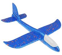 Large Blue Foam Glider Plane for Kids - 47cm Slot Together Polystyrene Stunt Glider with Loop the Loop Mode - Hand Throw Flying Aeroplane Toy - Childrens Outdoor Garden Games Fun Boys Girls Age 5+