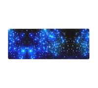 Large Blue Shining Stars Print Mouse Pad 11.8x31.5 in â€“ Gaming Desk Mat, Extended Protector for Home Office, Computer