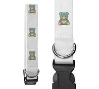 Large 'Blue Teddy Bear Sitting' Dog Collar (PR00065484)