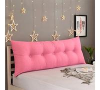 Large Bolster Rectangular Headboard Pillow Daybed Bedside Oversized Throw Cushion Support Positioning Sofa Bed Rest Reading Body Pillow,Peach Pink,200x55x15cm