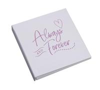 Large Book Bound Always and Forever Love Wedding Anniversary or Valentines Day Photo Album