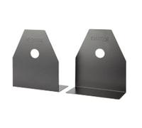 Large Bookends Metal Black 16.5 x 7.6 x 20.2 cm Pack of 2