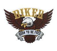 Large Born to be Free Biker Eagle Iron-On Patch | Motorcycle cowls Patch, America USA Iron on Patches, Vest Embroidery Patch, Motorcycle ironable Patch, Leather Vests Badges Finally Home