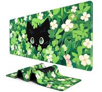 Large BOSOBO Gaming Mouse Mat, XXL, 31.5 x 11.8 Inches, Anime Grass Cat