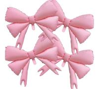 Large Bow For Room 6Pcs Large Bow Balloon Matte Pink Balloons Birthday Decoration Wedding Party Backdrop Supplies(A)