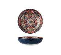 Large bowl, tableware, boiled fish, pottery, large bowl soup bowl, home retro creative personalized soup bowl - Blue Persian 10-inch large soup bowl