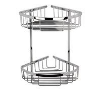 Nuie Traditional Chrome Large 2 Tier Corner Basket - LL308
