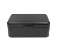Large Bread Bin 15L Metal Black Loaf Bread Baked Storage Container Hinged Lid