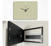 Large Breaker Cover Decorative Frame with Door, Minimalist Circuit Electrical Panel Cover to Hidden Ugly, Modern Art Fuse Box for Office Cafe(Green B,W40xH30cm (15.7x11.8in))