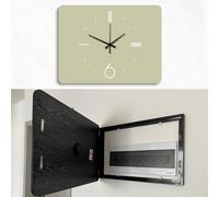 Large Breaker Cover Decorative Frame with Door, Minimalist Circuit Electrical Panel Cover to Hidden Ugly, Modern Art Fuse Box for Office Cafe(Green A,W60xH40cm (23.6x15.7in))