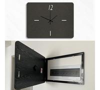 Large Breaker Cover Decorative Frame with Door, Minimalist Circuit Electrical Panel Cover to Hidden Ugly, Modern Art Fuse Box for Office Cafe(BLACK A,W40xH30cm (15.7x11.8in))