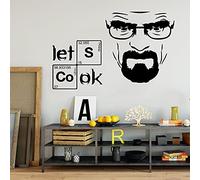 Large Breaking Bad Heisenberg Walter Film Wall Decal Kitchen Movie Heisenberg Let us Cook Wall Sticker Playroom Vinyl Decor 56cmx36cm