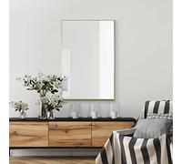 Large Bright Gold Modern Design Wall Mirror from Our Manhattan Range 92x61.5cm