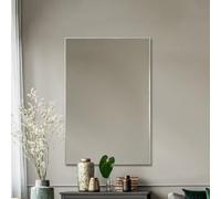 Large Bright Silver Modern Design Wall Mirror from Our Manhattan Range 92x61.5cm