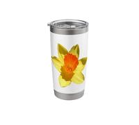 Large Bright Spring Daffodil Vector Art Cut Out Stainless Steel Insulated Tumbler