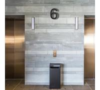 Large Brushed Modern House Number, 8 Inch Floating House Number, Black Floating Appearance Number For Home Address, Garage, Gate(6)