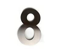 LARGE Brushed Stainless Steel House Numbers (10" Tall) All Numbers 0-9 A B C #8