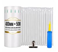 Large Bubble Cushioning wrap Roll Packing - 400mm x 50M Inflatable Air Column Pillow for Fragile, Heavy Duty Shipping Supplies for Online Store, Moving Package (Clear, 15.8IN x164FT)