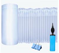 Large Bubble Cushioning wrap Roll Packing - 400mm x 50M Inflatable Air Column Wrap Bubble Roll for heavy duty, Shipping Supplies for Online Store, moving Package (Clear, 15.8IN x164FT)